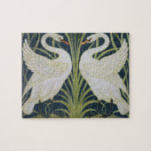 Swan Art Nouveau Two Swans Puzzle (Horizontal)