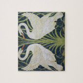 Swan Art Nouveau Two Swans Puzzle (Vertikal)