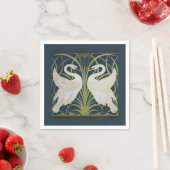 Swan Art Nouveau Two Swans Serviette (Beispiel)