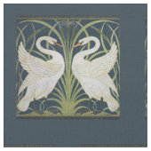Swan Art Nouveau Two Swans Stoff (Nahaufnahme)