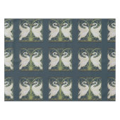 Swan Art Nouveau Two Swans Tischdecke (Vorderseite (Horizontal))