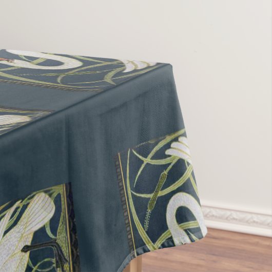 Swan Art Nouveau Two Swans Tischdecke (Beispiel)