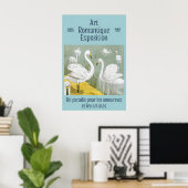 Swan Art Print 1996 Paris Romantic Exhibition Poster (Heimbüro)