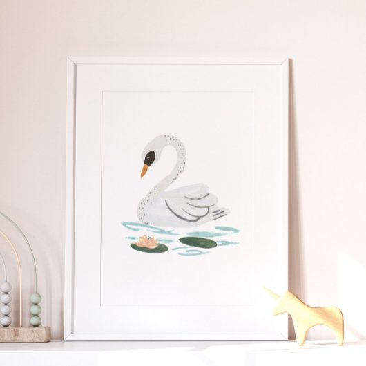 Swan Art Print Poster