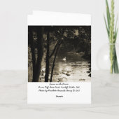 Swan auf dem Fluss - Geburtstag Karte (Rückseite)