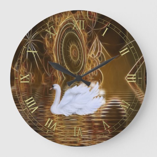 Swan auf der Uhr der Wassermauer des Surrealen Fra (Vorderseite)