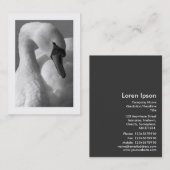 Swan B&W (Grenze) Visitenkarte (Vorne/Hinten)