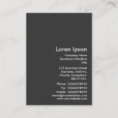 Swan B&W (Grenze) Visitenkarte (Rückseite)