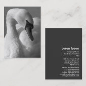 Swan B&W Visitenkarte (Vorne/Hinten)