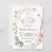 Swan Baby Dusche Einladung, Swan einladen Einladung (Vorderseite)