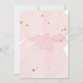 Swan Baby Dusche Invite Girl Princess Pink Gold Einladung (Rückseite)