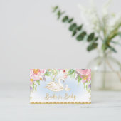 Swan Baby Shower buchen Begleitkarte (Stehend Vorderseite)