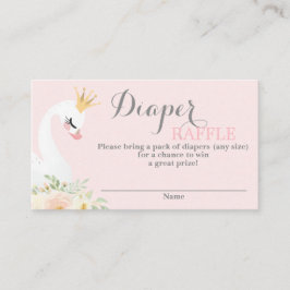 Swan Baby Shower Diaper Umschließkarte Begleitkarte