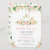 Swan Baby Shower Einladung (Vorne/Hinten)