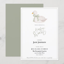 Swan baby Shower Einladung