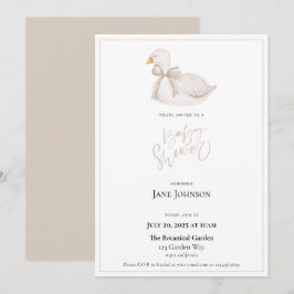 Swan Baby Shower Einladung