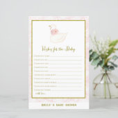 Swan Baby Shower Game PRINTED (Stehend Vorderseite)