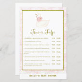 Swan Baby Shower Game PRINTED (Vorne/Hinten)