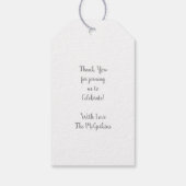 Swan Baby Shower Geschenkanhänger (Rückseite)