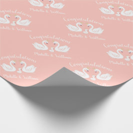 Swan Baby Shower Geschenkpapier