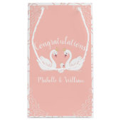 Swan Baby Shower Kleine Geschenktüte (Rückseite)