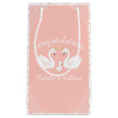 Swan Baby Shower Kleine Geschenktüte (Vorderseite)