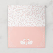 Swan Baby Shower Platzkarte (Außenseite Aufgefaltet)