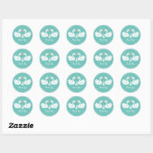 Swan Baby Shower Runder Aufkleber (Blatt)