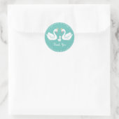 Swan Baby Shower Runder Aufkleber (Tasche)