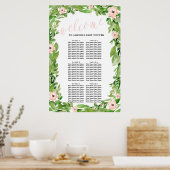 Swan Baby Shower Seating Chart | Pink Poster (Küche)