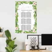 Swan Baby Shower Seating Chart | Pink Poster (Heimbüro)