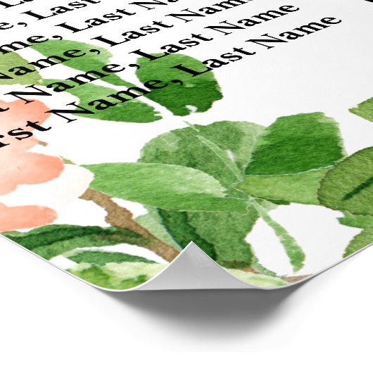 Swan Baby Shower Seekarte | Rosa Poster (Ecke)