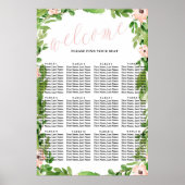 Swan Baby Shower Seekarte | Rosa Poster (Vorne)