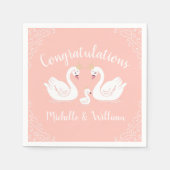 Swan Baby Shower Serviette (Vorderseite)
