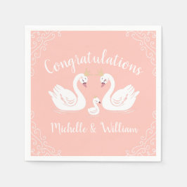Swan Baby Shower Serviette