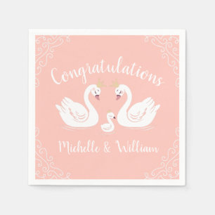 Swan Baby Shower Serviette