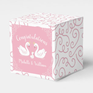 Swan Baby Shower Vintag Geschenkschachtel