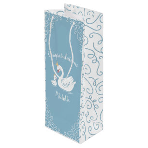 Swan Baby Shower Vintag Geschenktüte Für Weinflaschen