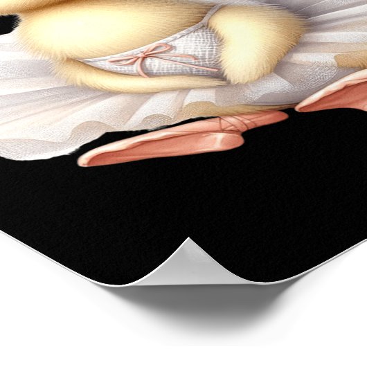 Swan Ballerina Duck Ballet Poster (Ecke)