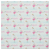 Swan Ballet Dancer individuelle Name Aqua Muster S Stoff (Muster)