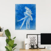 Swan Ballet Kunstvoll wandern Poster (Heimbüro)