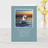 Swan Beileid Verlust der Mutter im Recht Karte (Gelbe Blume)