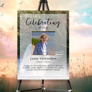 Swan Bird Lover Celebration of Life Foto Beuneral Poster