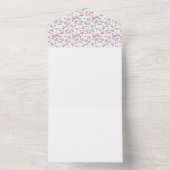 Swan Bird wiederholt Muster Wedding Einladung (Innen Boden)