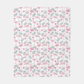 Swan Bird-Wiederholungsmuster Fleecedecke (Vorderseite)