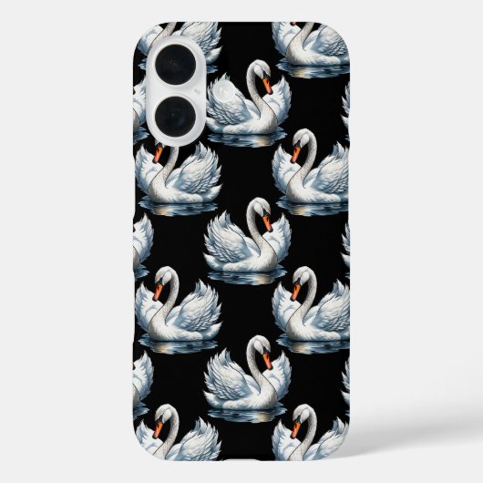 Swan Birds Muster Design Case-Mate iPhone Hülle (Rückseite)