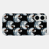 Swan Birds Muster Design Case-Mate iPhone Hülle (Rückseite (Horizontal))