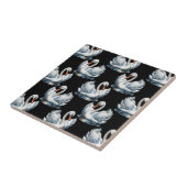 Swan Birds Muster Design Fliese (Seite)