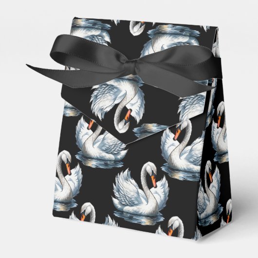 Swan Birds Muster Design Geschenkschachtel (Vorderseite)