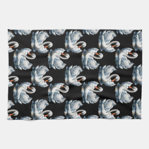 Swan Birds Muster Design Geschirrtuch